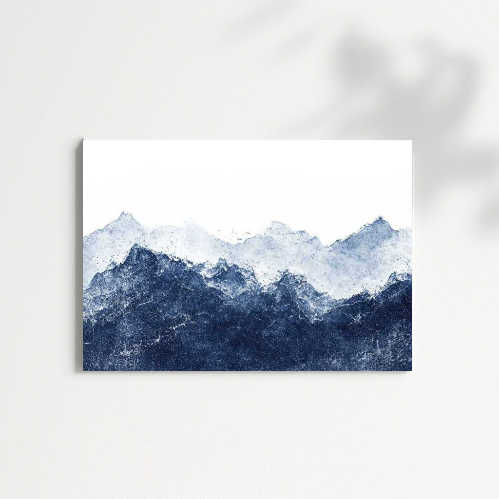 Abstract Mountain Silhouettes: Ultra Grainy Texture