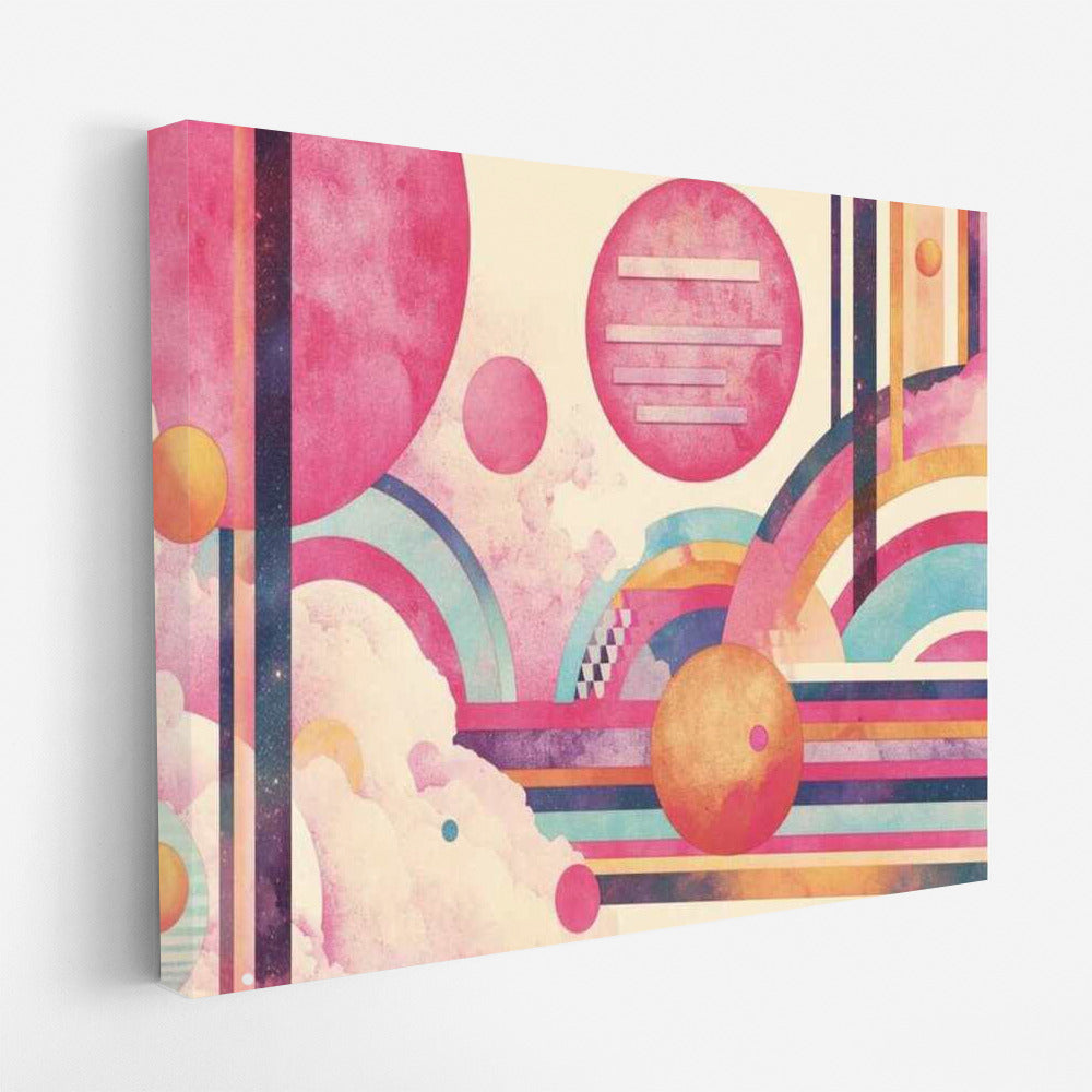 Ethereal Vortex: Abstract Vaporwave Collage