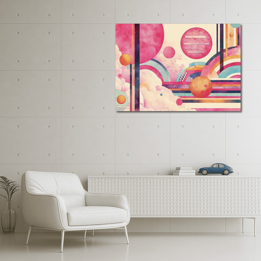 Ethereal Vortex: Abstract Vaporwave Collage