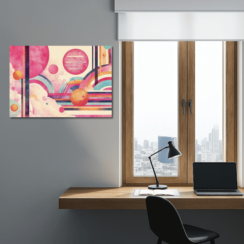 Ethereal Vortex: Abstract Vaporwave Collage