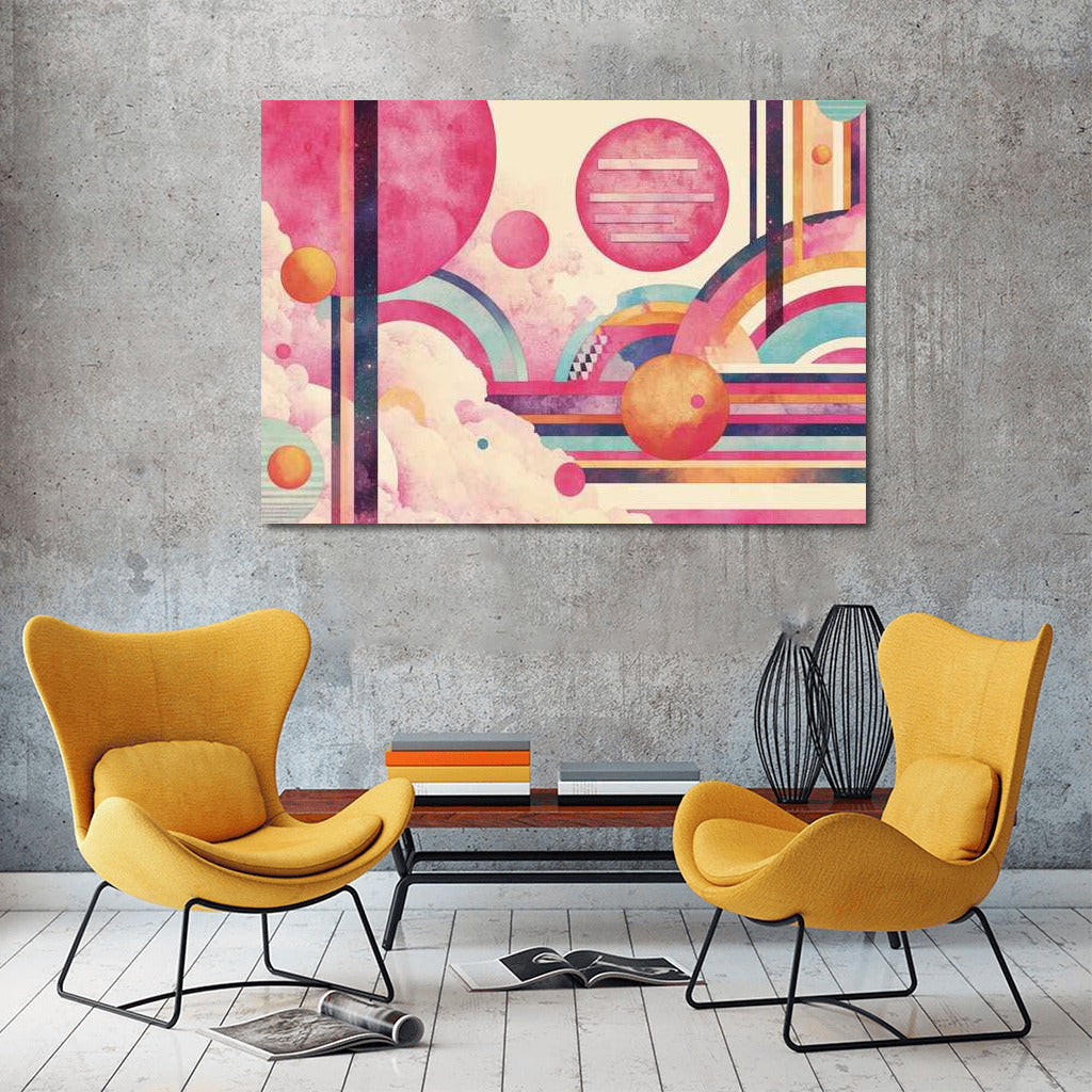 Ethereal Vortex: Abstract Vaporwave Collage