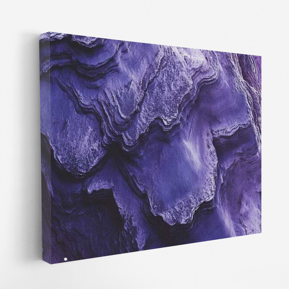 Mystery of Purple Waves: Abstract Dive into Dark Blue