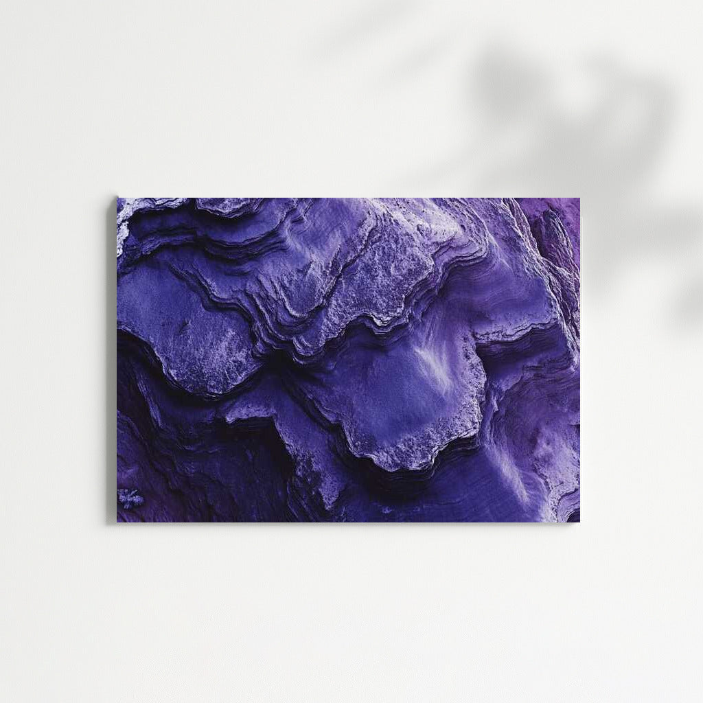 Mystery of Purple Waves: Abstract Dive into Dark Blue