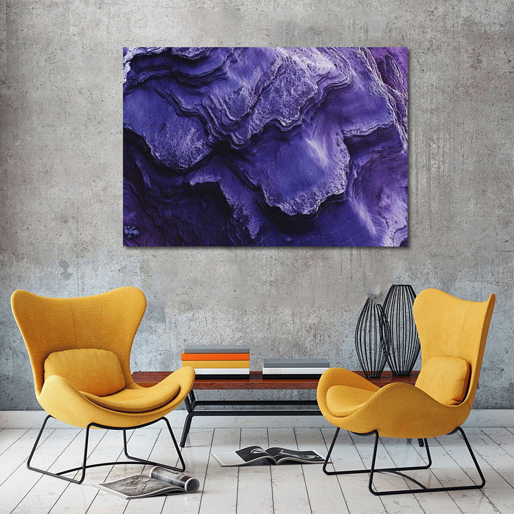 Mystery of Purple Waves: Abstract Dive into Dark Blue