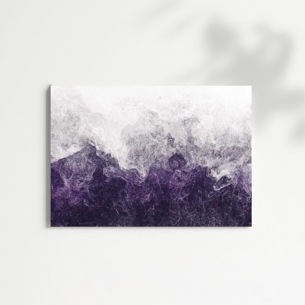 Mystical Depth: Dark Purple Abstract with Grainy Texture
