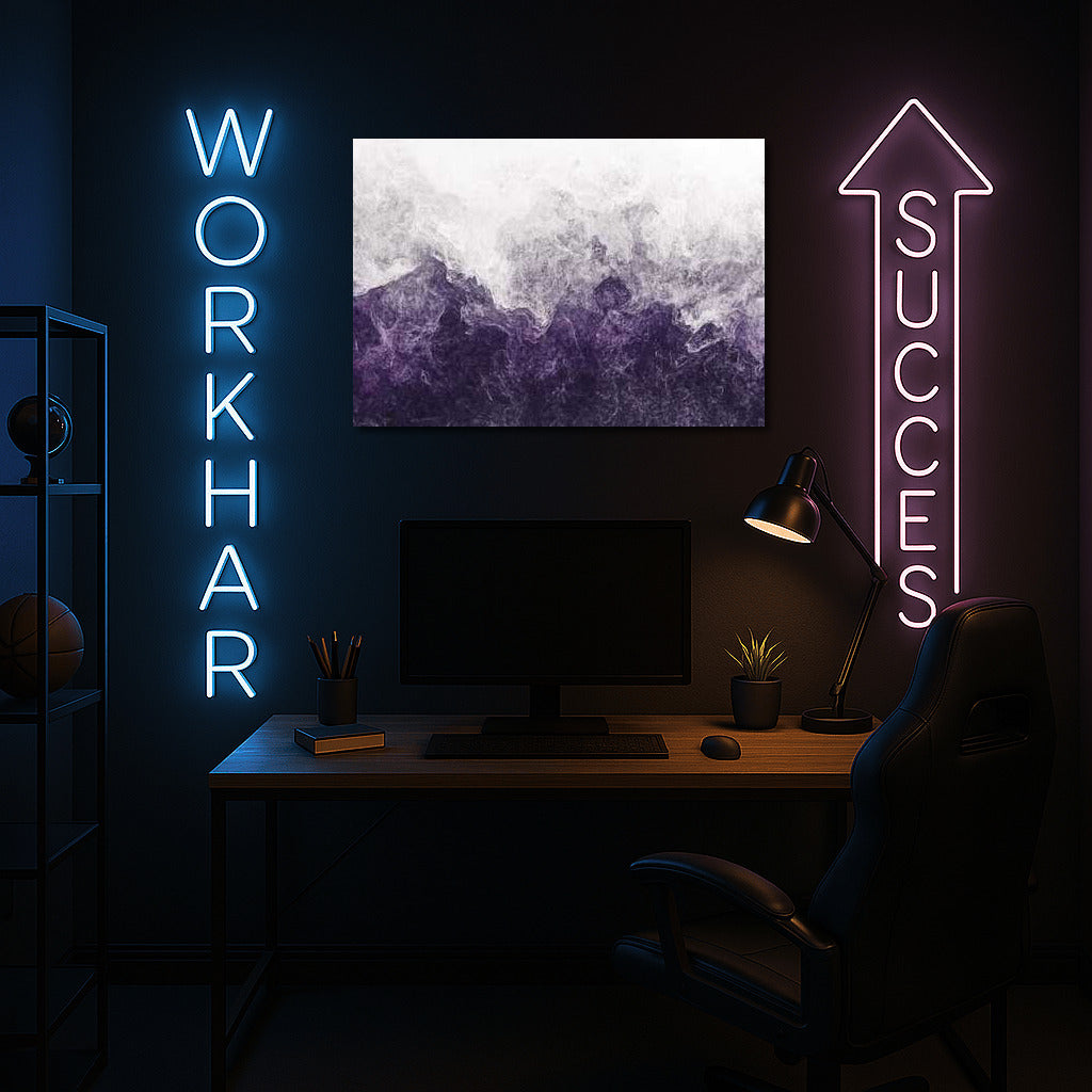 Mystical Depth: Dark Purple Abstract with Grainy Texture