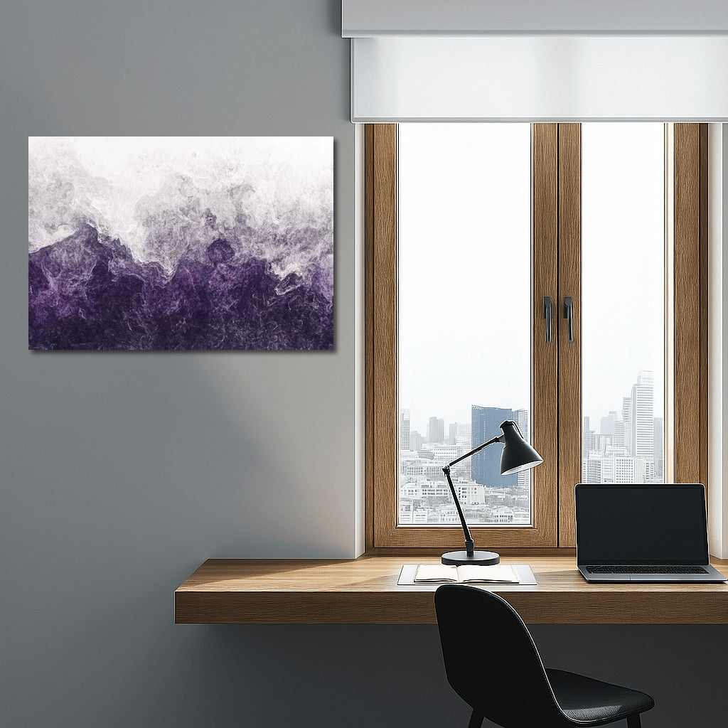 Mystical Depth: Dark Purple Abstract with Grainy Texture
