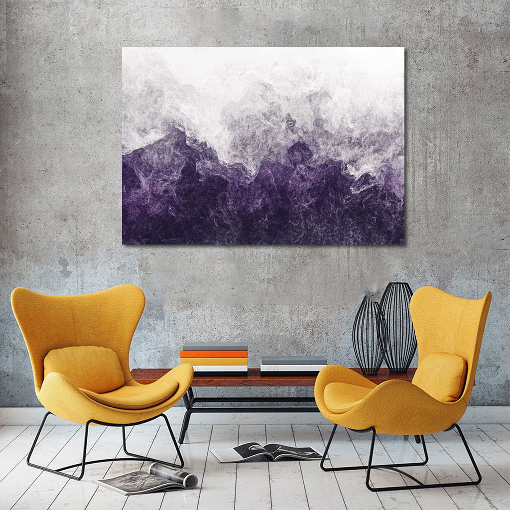 Mystical Depth: Dark Purple Abstract with Grainy Texture