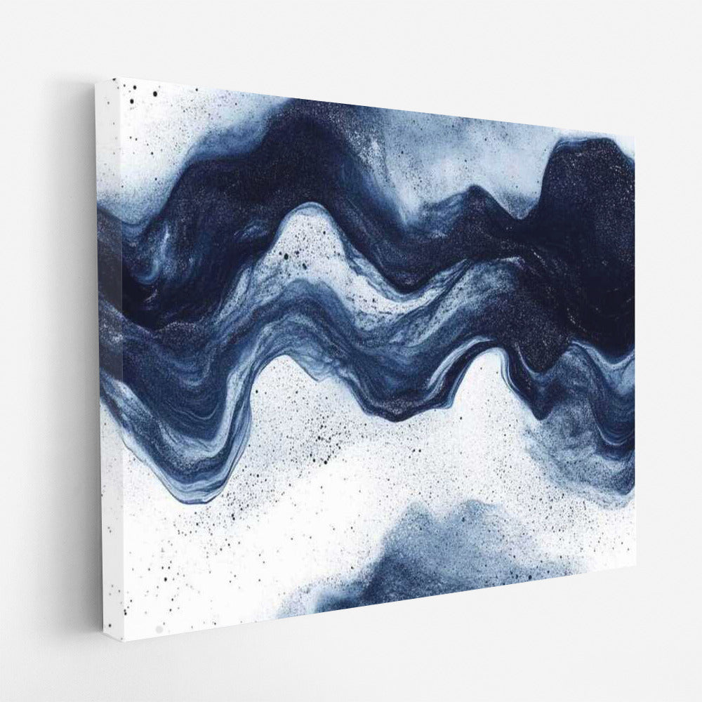 Mysterious Cloud: Abstraction in Dark Blue Grain