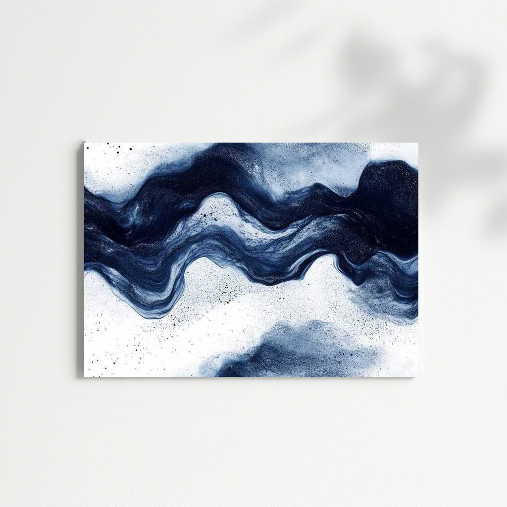 Mysterious Cloud: Abstraction in Dark Blue Grain