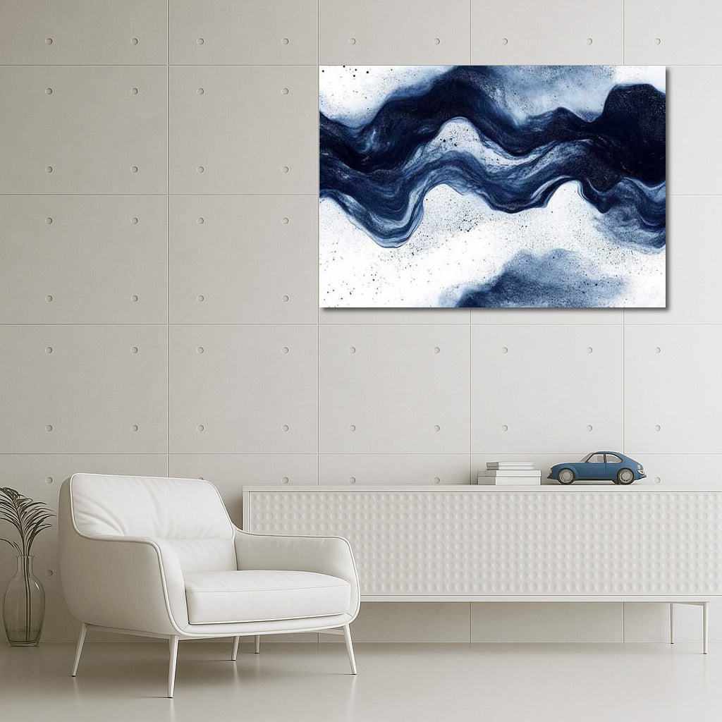 Mysterious Cloud: Abstraction in Dark Blue Grain