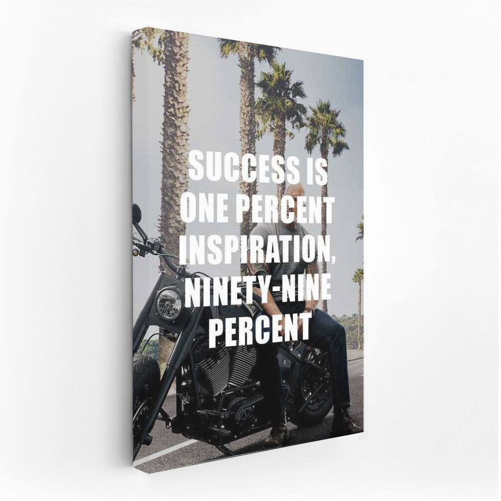 Success Formula: 1% Inspiration, 99% Action – Motivational Decor