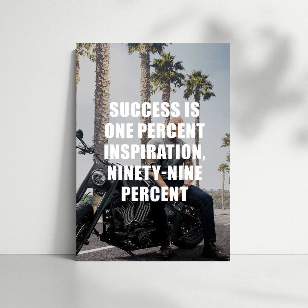 Success Formula: 1% Inspiration, 99% Action – Motivational Decor