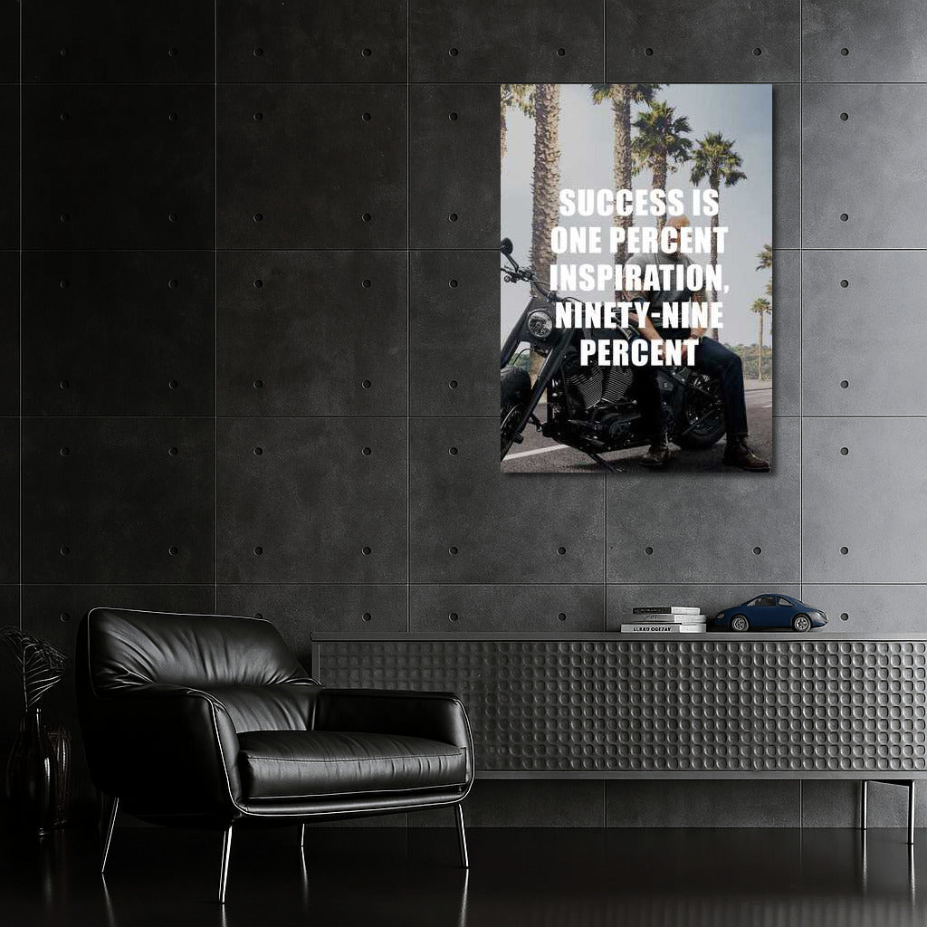 Success Formula: 1% Inspiration, 99% Action – Motivational Decor