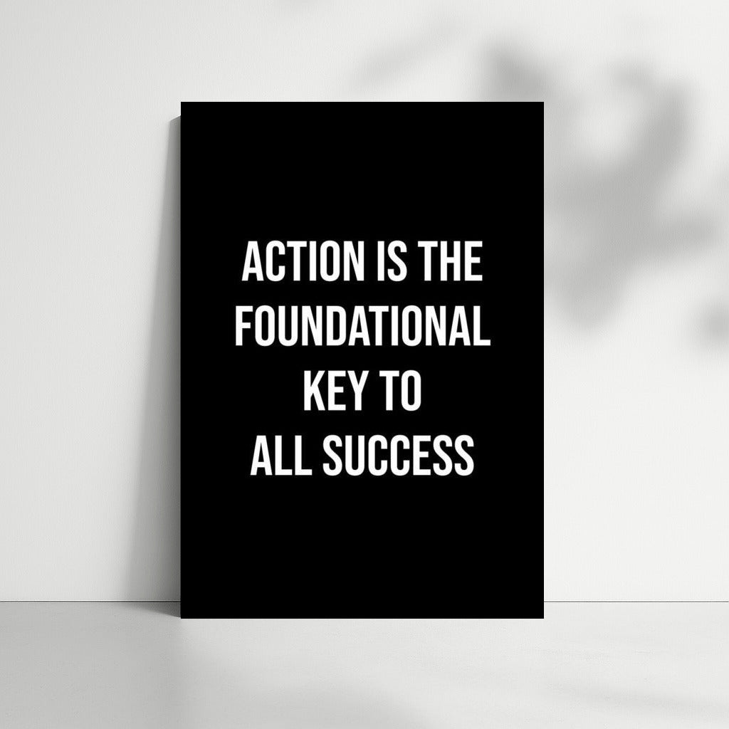 Key to Success: Motivational Poster for Action