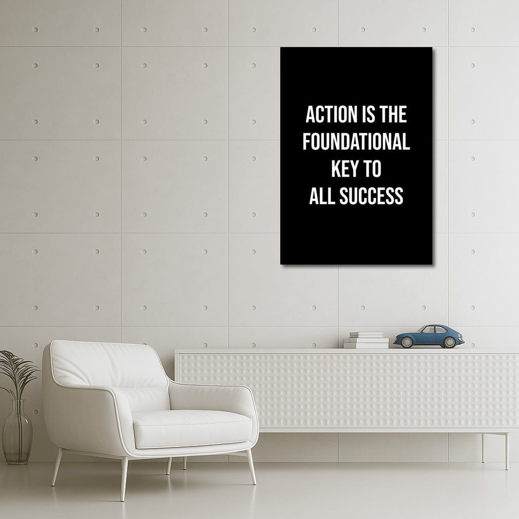 Key to Success: Motivational Poster for Action