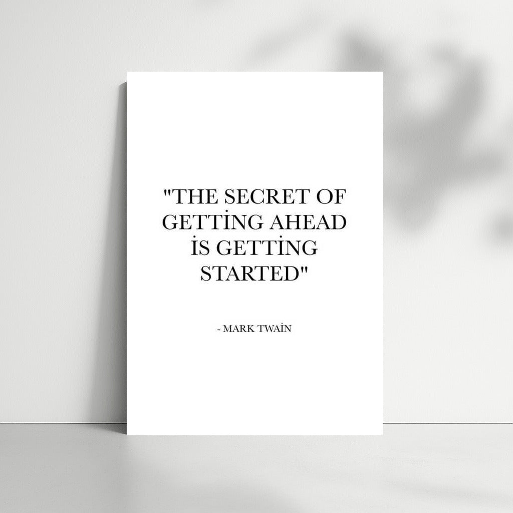 Motivation from Mark Twain: Start and Win