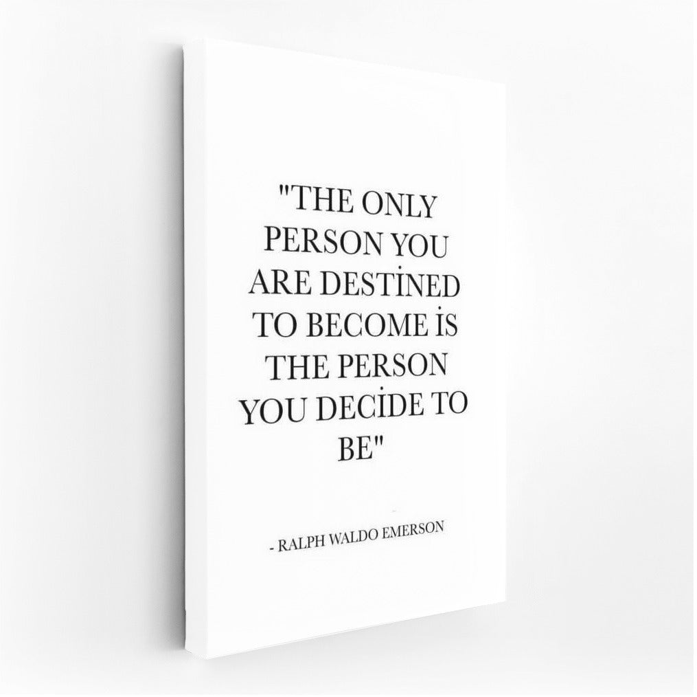 The Power of Decision: Ralph Waldo Emerson Motivational Quote for Inspiration