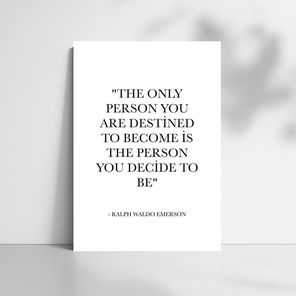 The Power of Decision: Ralph Waldo Emerson Motivational Quote for Inspiration