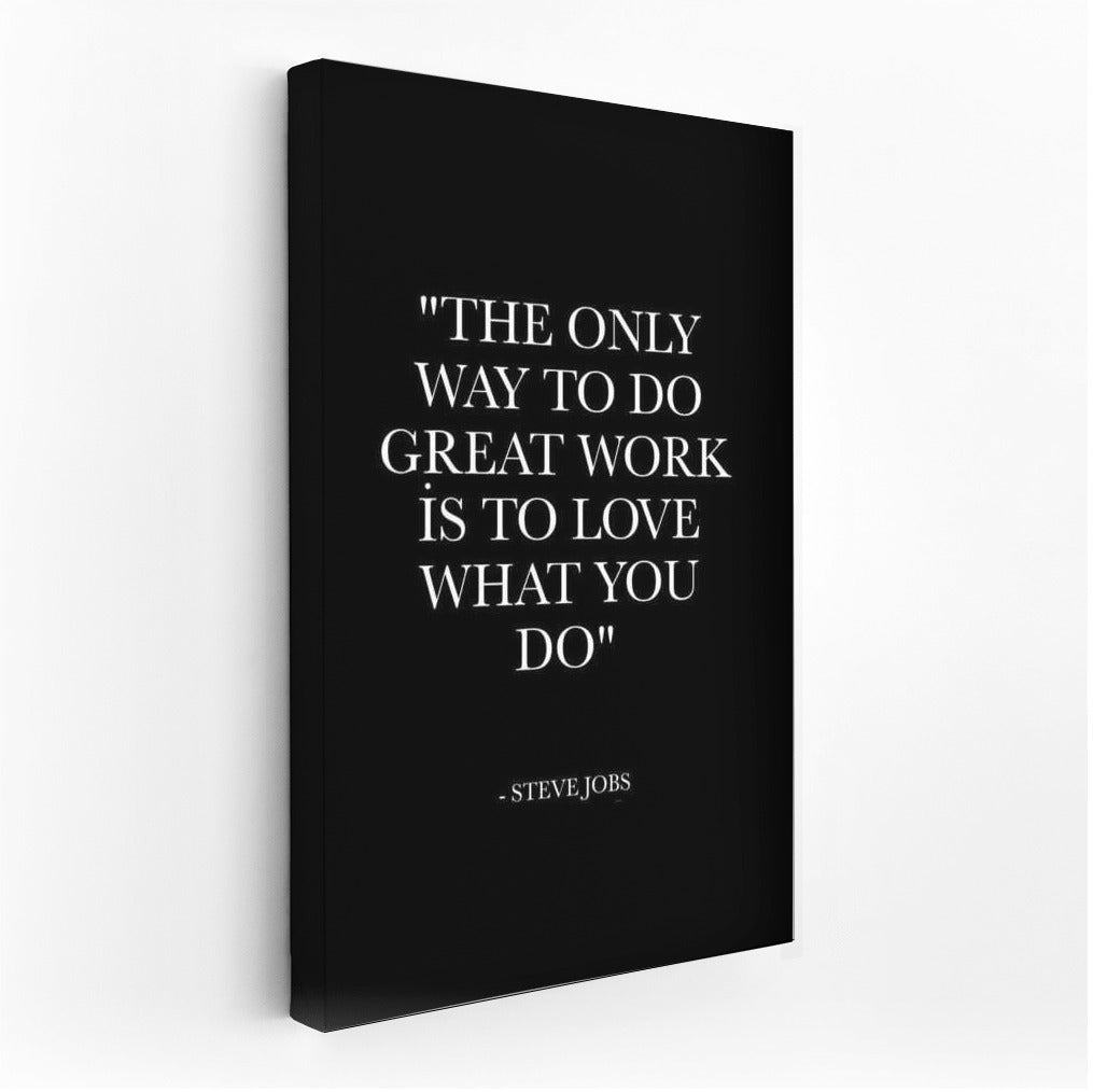 Inspirational Quote by Steve Jobs: Love for the Work is the Path to Greatness
