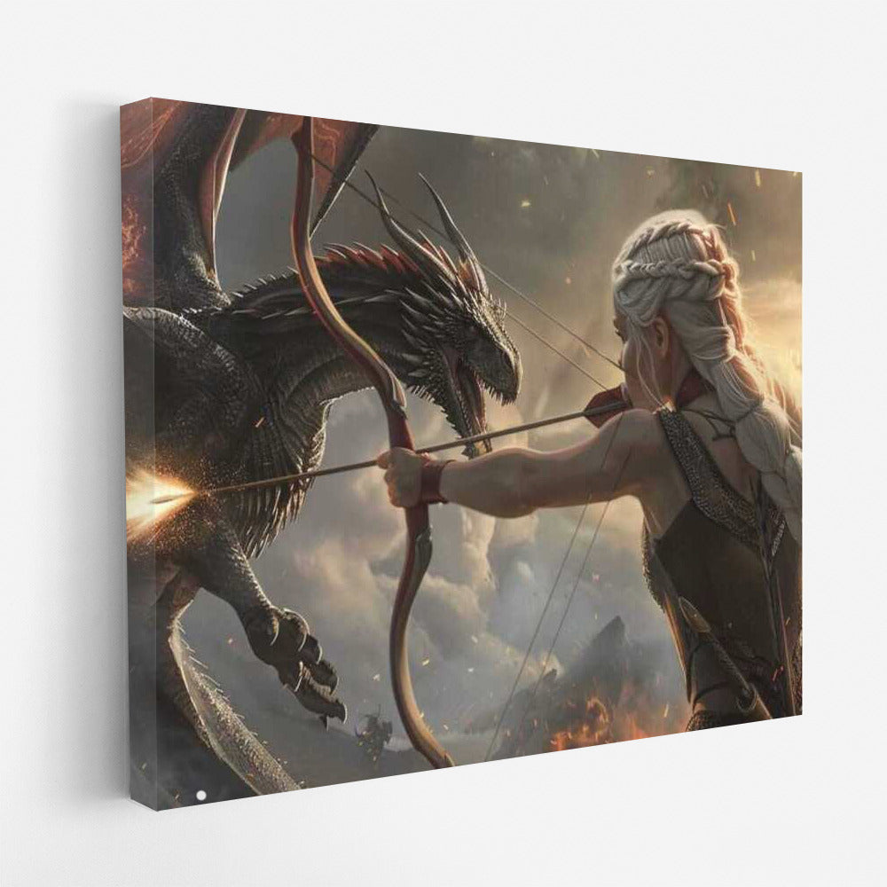 Fantasy: Hero and Dragon in Epic Battle - Daenerys Targaryen 2