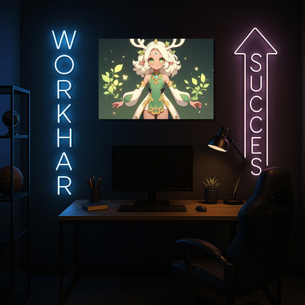 Elven Fairy Fantasy: Enchanting Light and Green Splendor