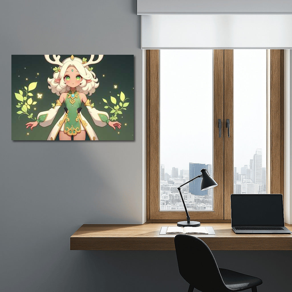 Elven Fairy Fantasy: Enchanting Light and Green Splendor