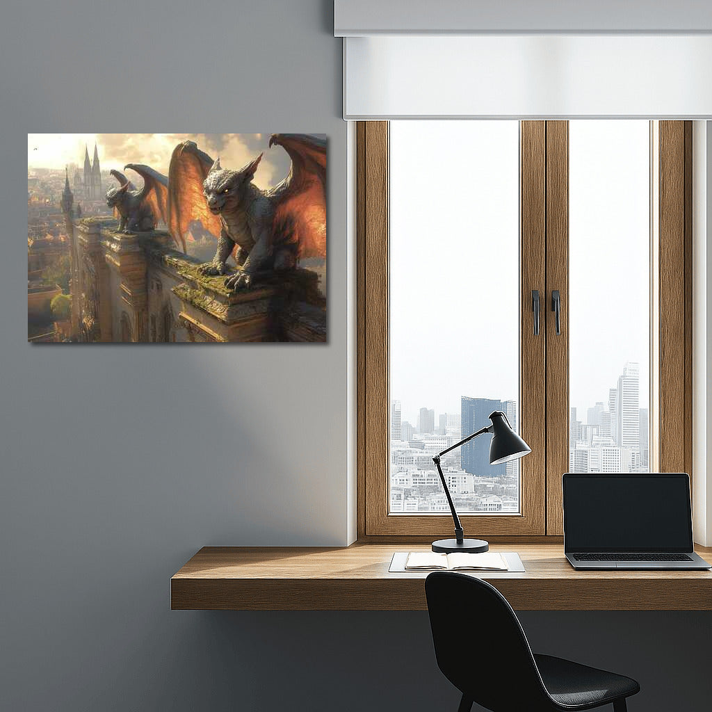 Gargoyle Guardians: Fantasy World of Ancient City