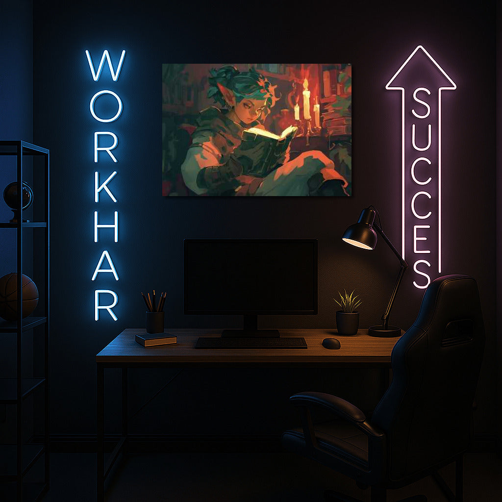 The Sorcerer and the Secrets of the Ancient Tomes: A Wizard Reading in a Fantasy World