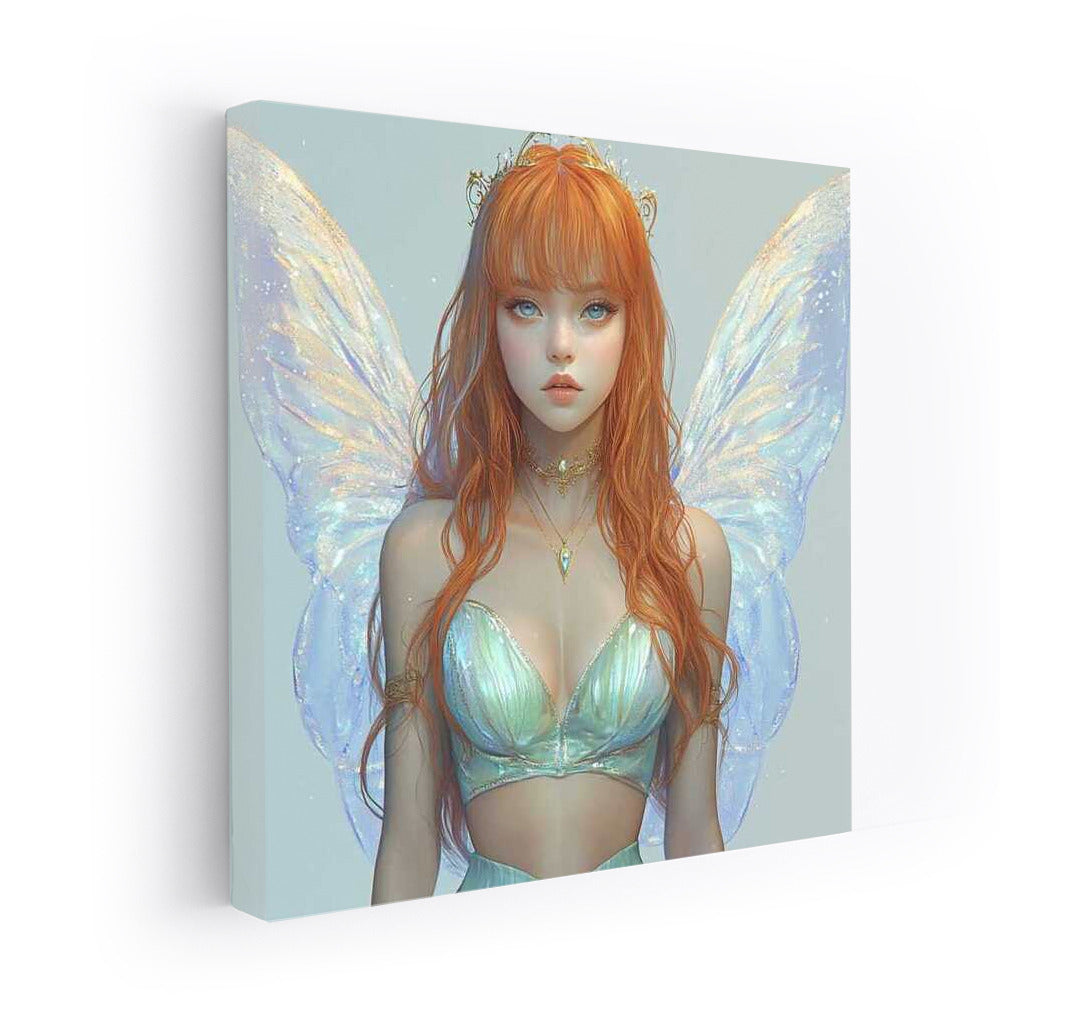 Firewing Fantasy: Mysterious Girl with Wings