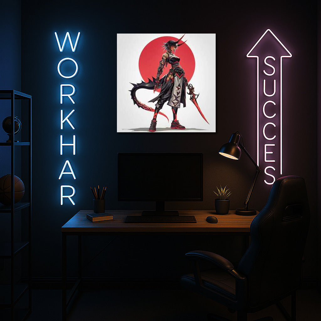 Fantasy Cyberpunk Demon 3: Vivid Visual Storm