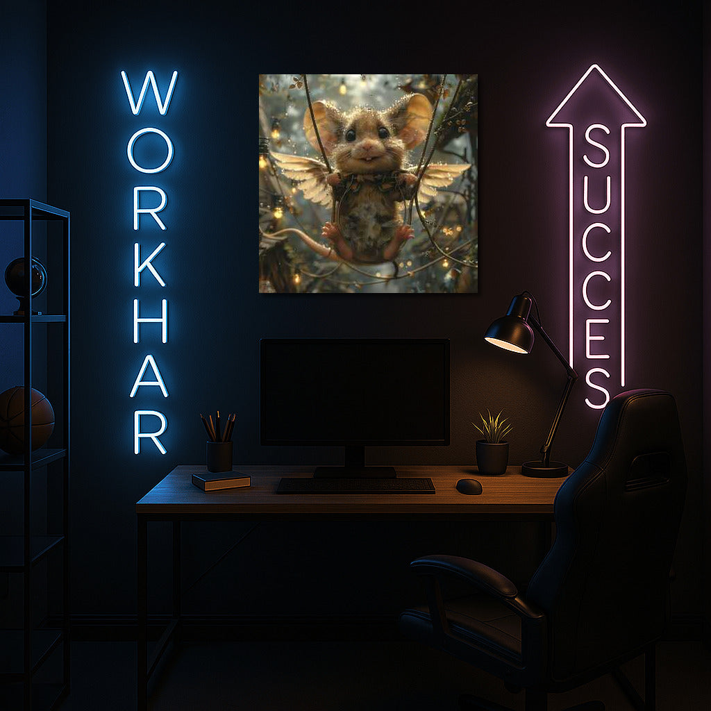 Fantasy: Charming Winged Mouse for a Fairytale Interior