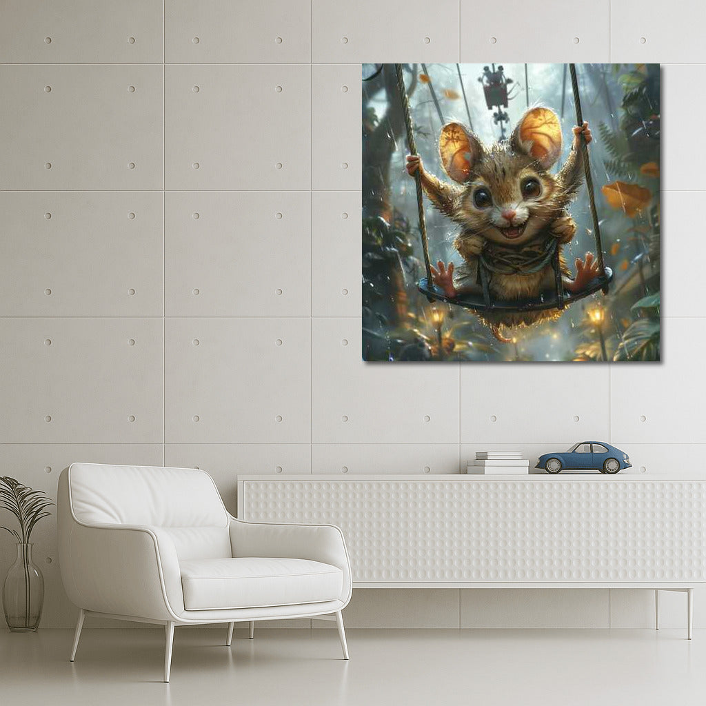 Fantasy Flight: Charming Mouse on a Swing