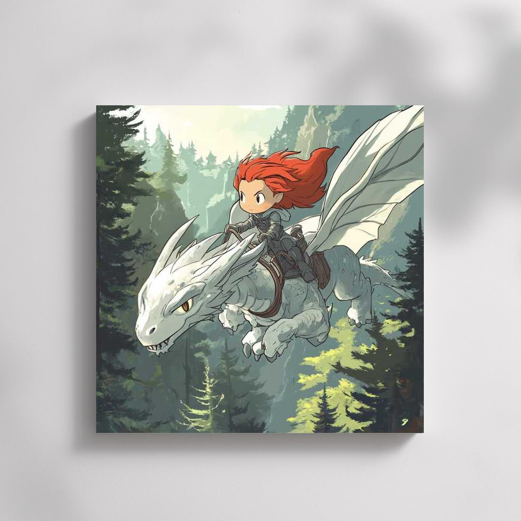 Brave Dragon Rider: Journey Through the Magical Forest