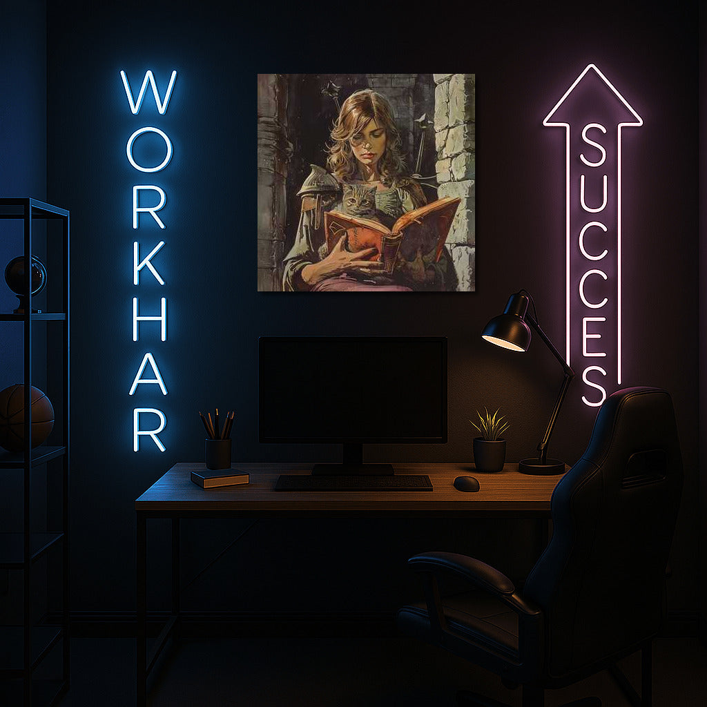 Secrets of Dark Fantasy: The Sorcerer with a Book and a Cat