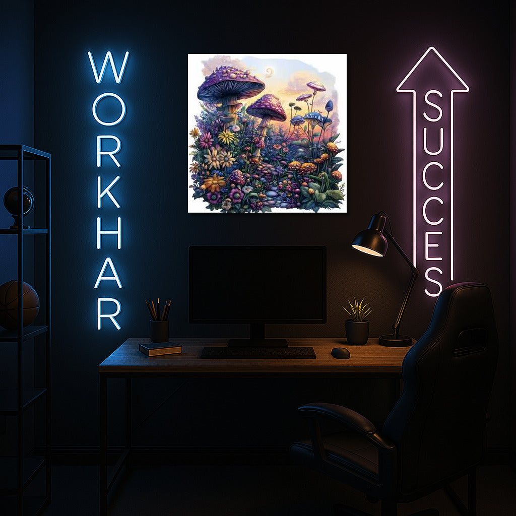 Magic Garden of Giant Mushrooms: Fantasy World on Your Walls