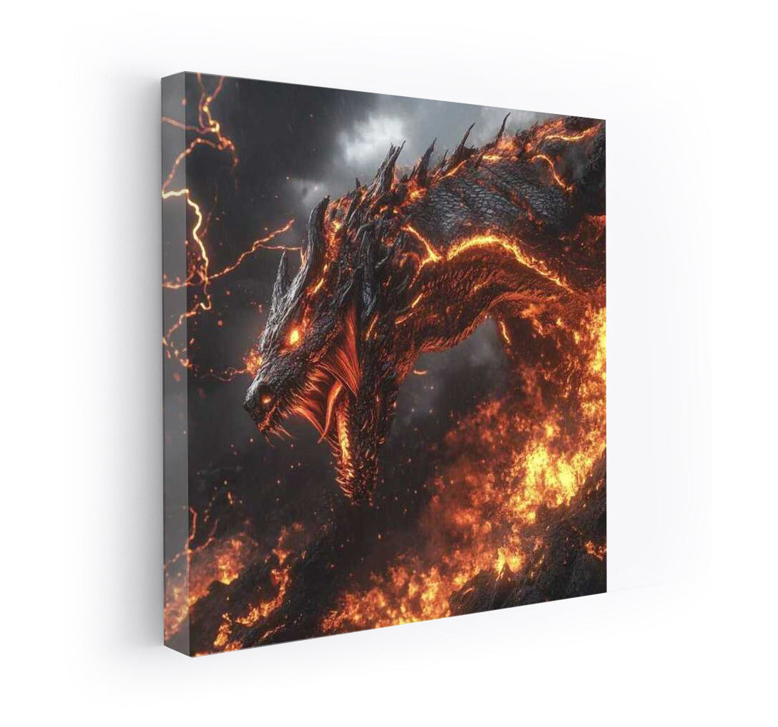 Fire Whirlwind: Giant Red Dragon Fantasy