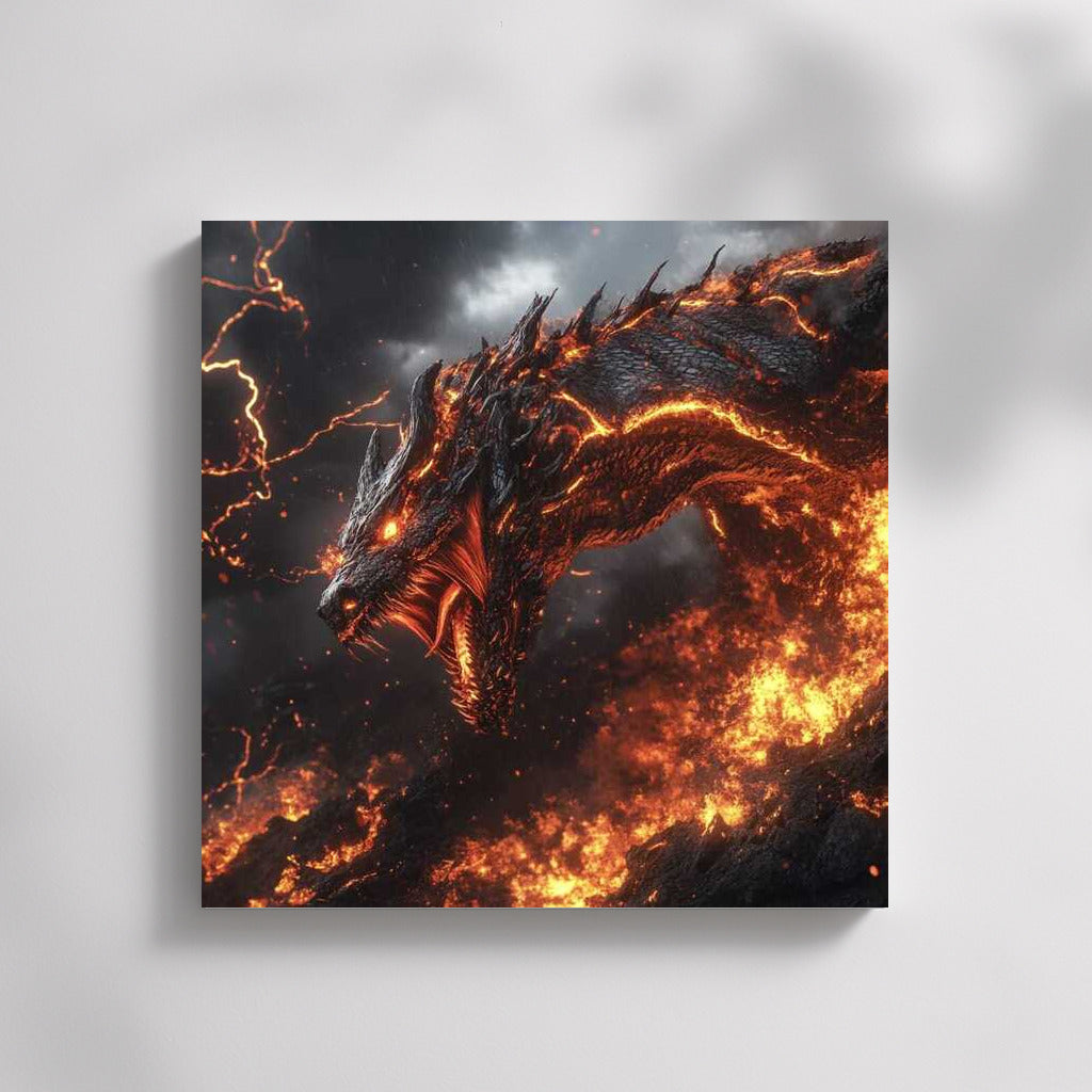 Fire Whirlwind: Giant Red Dragon Fantasy