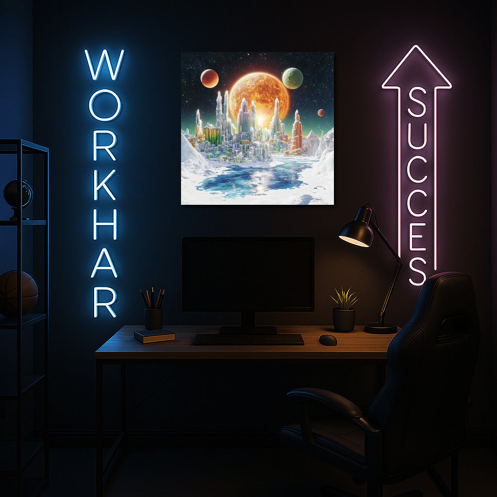 Icy Horizons: Journey to a Fantasy Planet