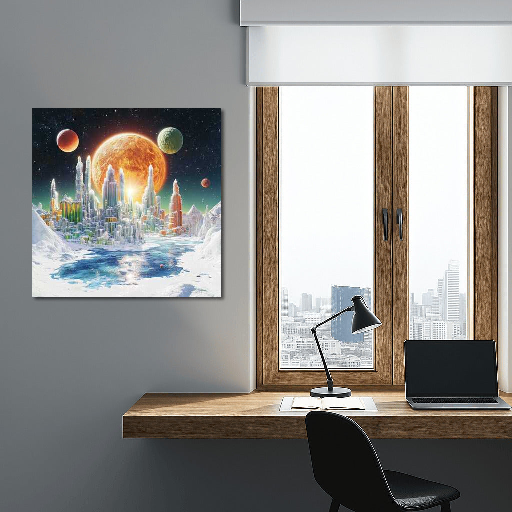 Icy Horizons: Journey to a Fantasy Planet