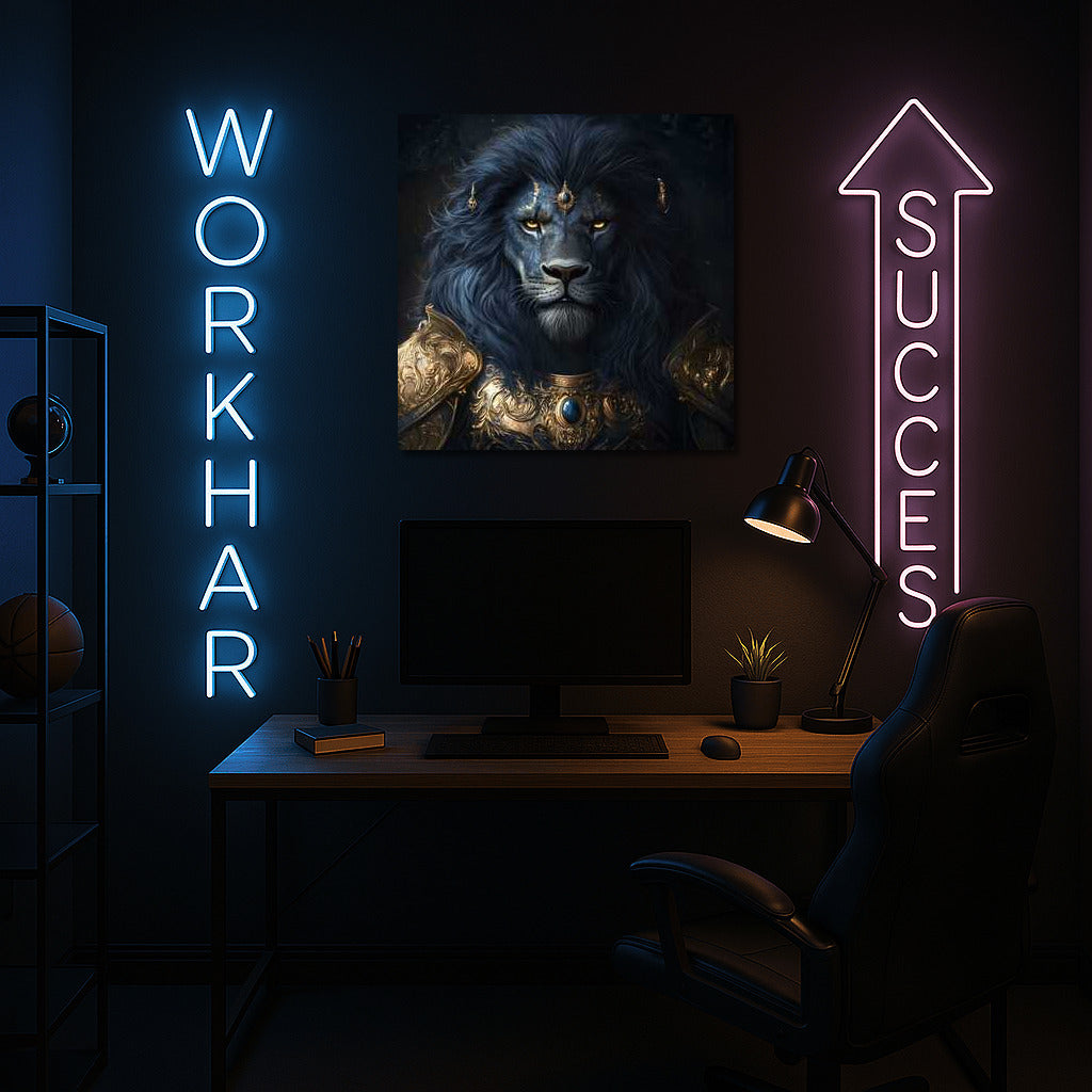 Royal Lion in Armor: Fantasy King