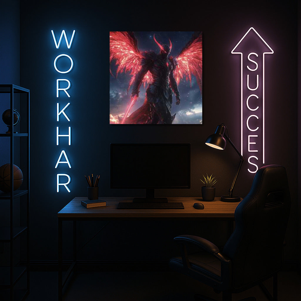 Red Demon's Fire Wings: Power and Mystery Fantasy