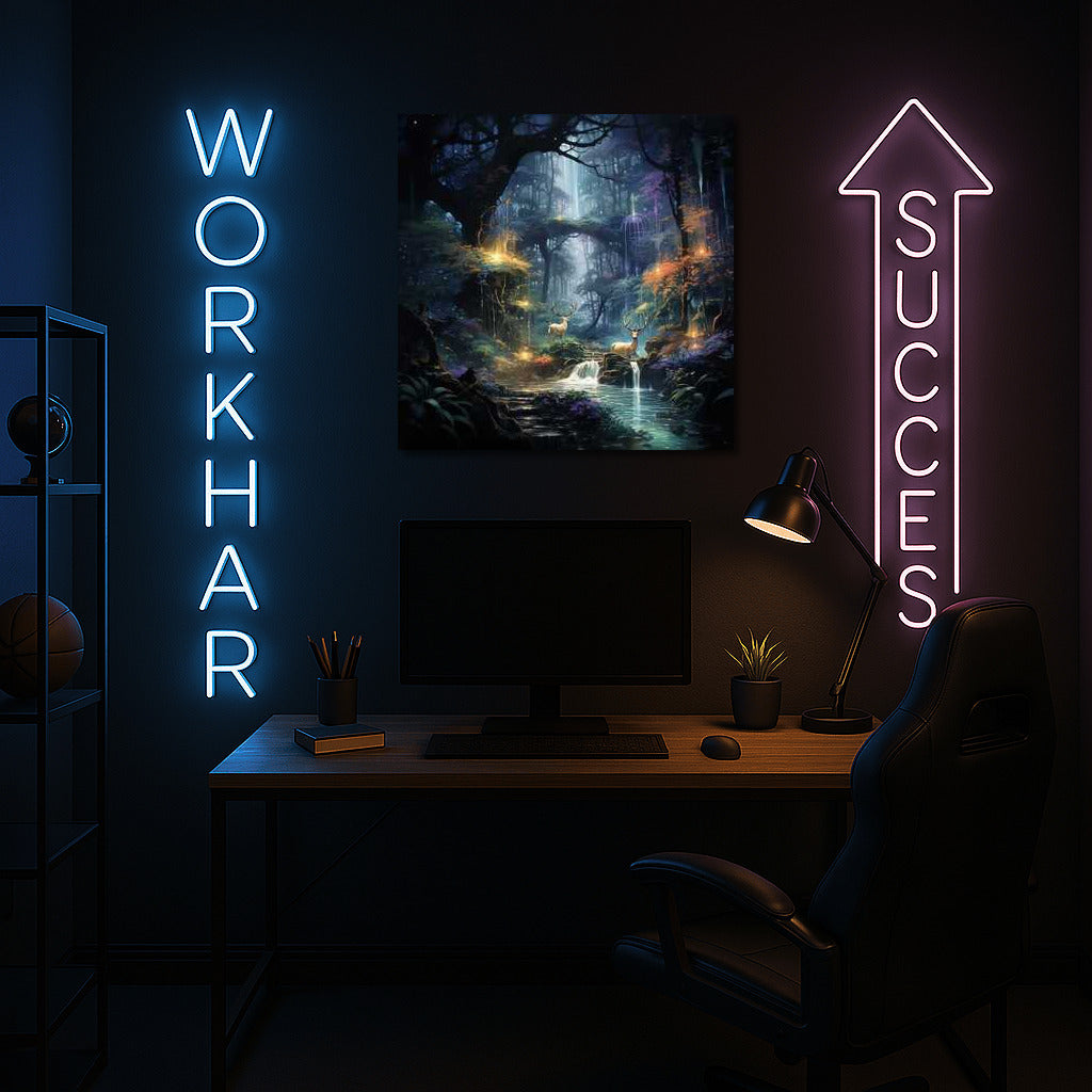 Light Magic in the Mysterious Forest: Fantasy World