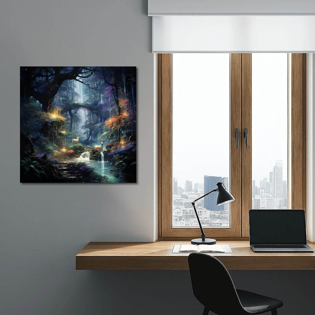 Light Magic in the Mysterious Forest: Fantasy World