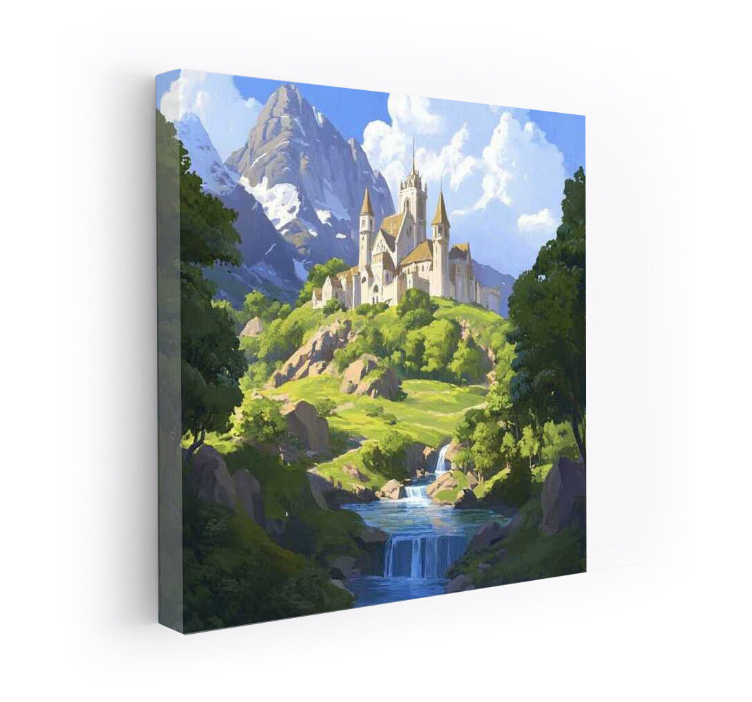 Castle of Dreams in the Mountains: Magical World of Fantasy