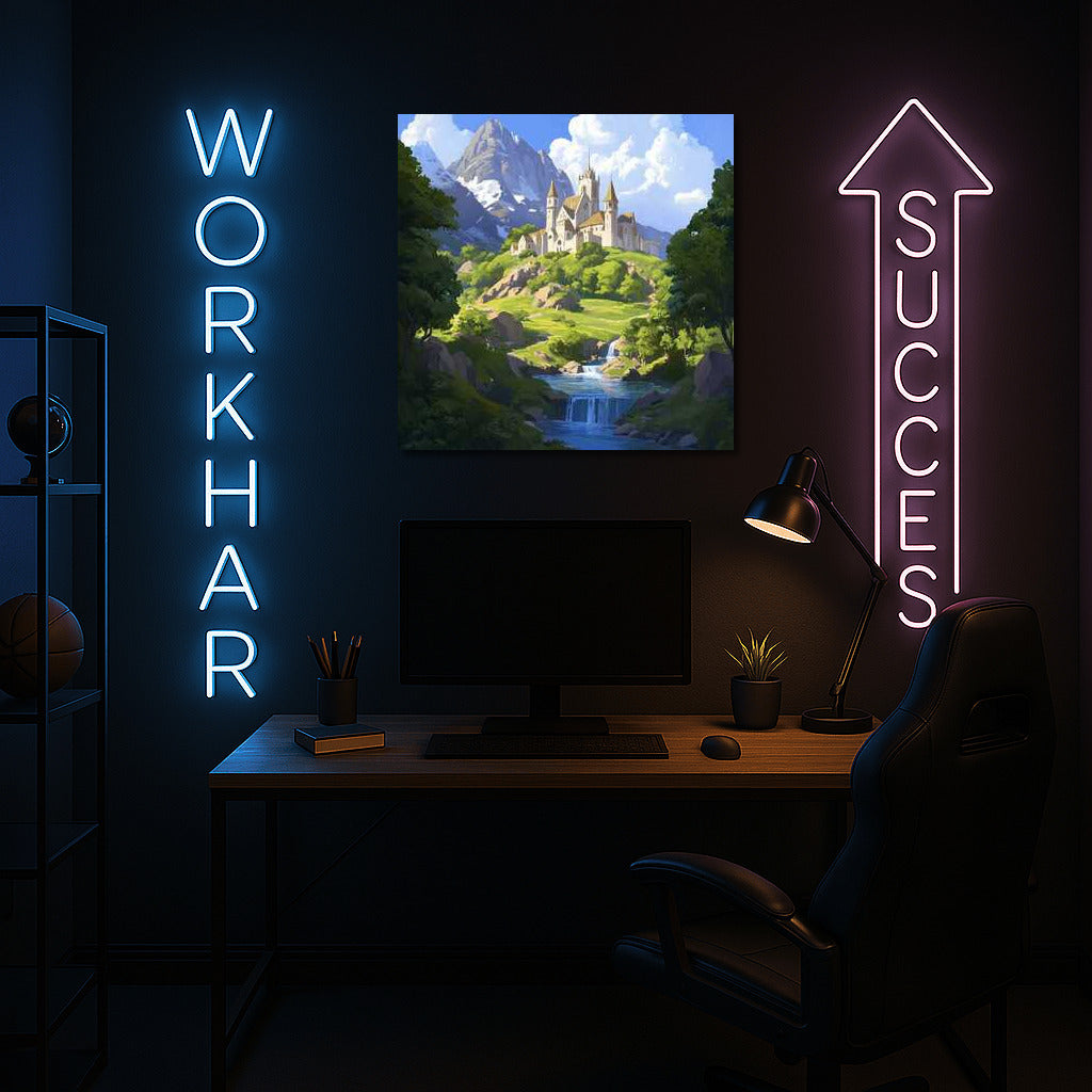 Castle of Dreams in the Mountains: Magical World of Fantasy