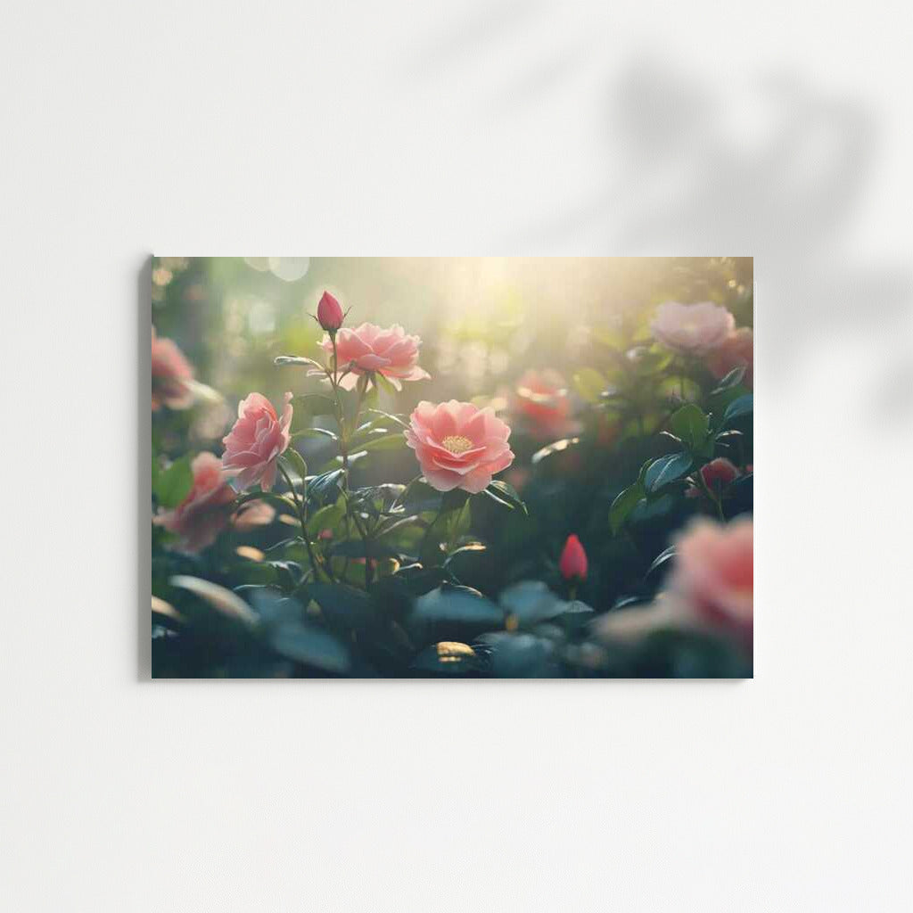 Japanese Camellias: Morning Freshness and Tranquility