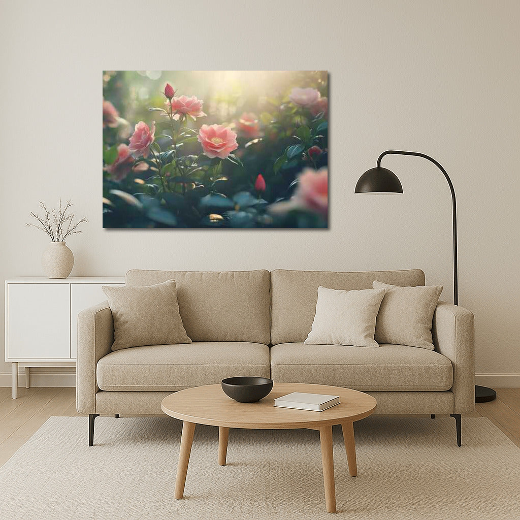 Japanese Camellias: Morning Freshness and Tranquility