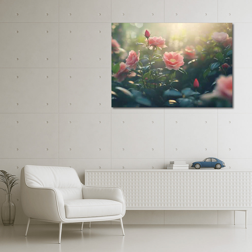 Japanese Camellias: Morning Freshness and Tranquility