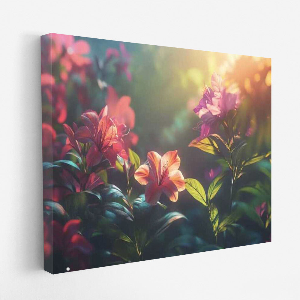 Magical Garden of Lilies and Azaleas: Floral Fantasy